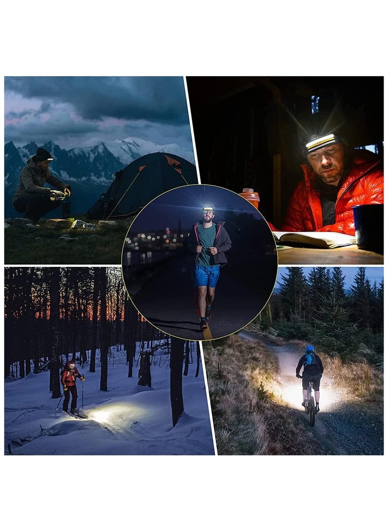 Generic Rechargeable LED Headlamp, 3 LED 1200 Lumens COB 230°Wide Beam Headlight with Motion Sensor Bright 10 Modes Lightweight Waterproof Head Lamp for Camping, Running, Hiking, Fishing  - Image 5