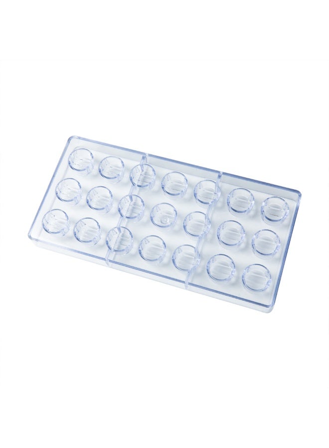 Restaurantware Pastry Tek 10.8 x 5.3 Inch Sphere Molds, 10 Freezer-Safe Chocolate Ball Molds - 21 Cavities, Dishwasher-Safe, Clear Polycarbonate Circle Molds, Easy To Release, Durable - Image 1