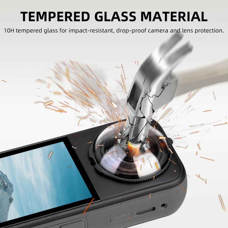 Flymile X5 Premium Lens Guard for Insta360 X5, High Transparency Tempered Glass Lens Protector Cover for Insta 360 X5 Protective Camera Anti-scratch Accessories - Image 2