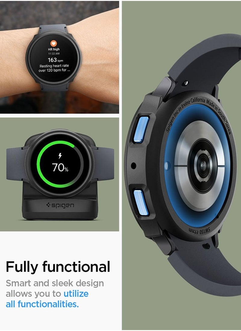 Spigen - Liquid Air for Samsung Samsung Galaxy Watch 6 44mm Case Cover Flexible Lightweight TPU (2023) - Matte Black - Image 1