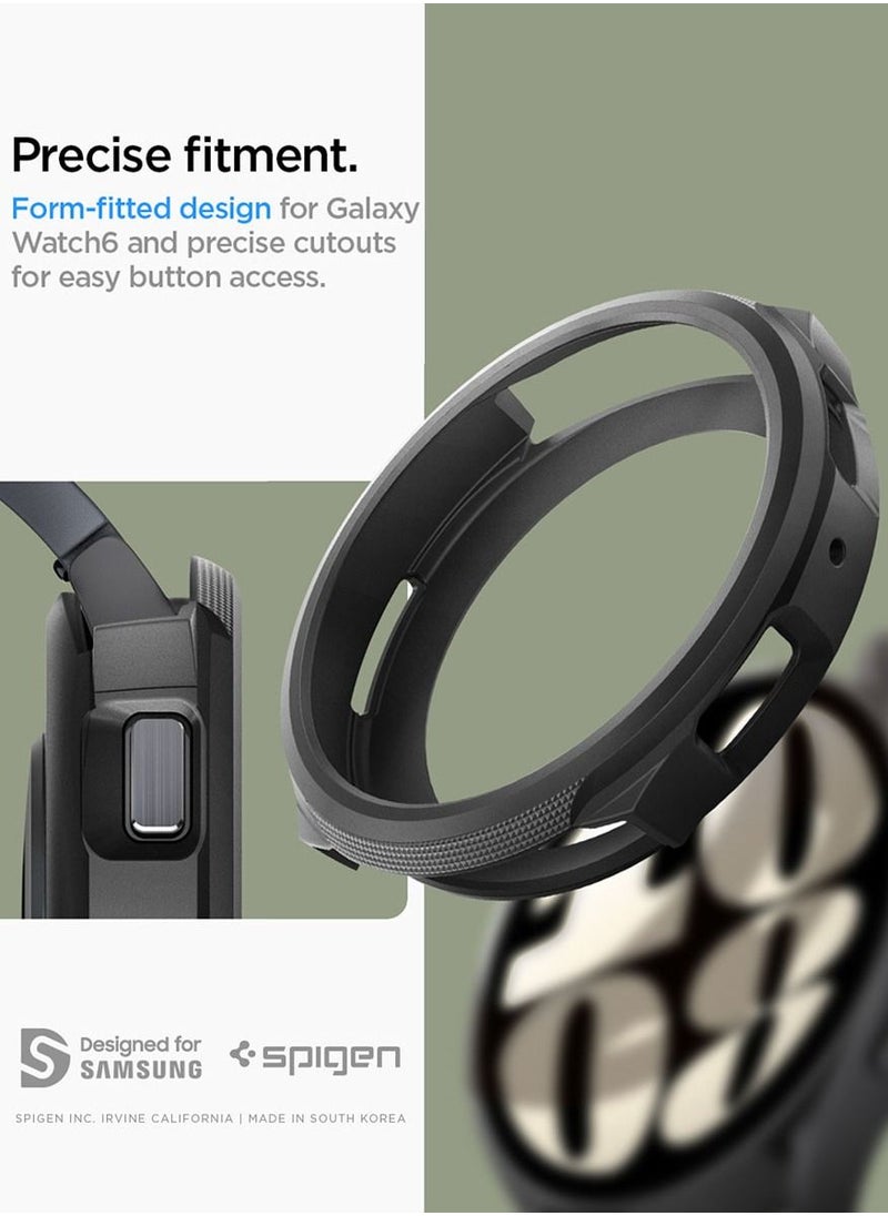 Spigen - Liquid Air for Samsung Samsung Galaxy Watch 6 44mm Case Cover Flexible Lightweight TPU (2023) - Matte Black - Image 1