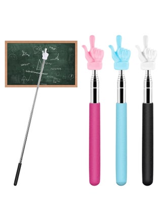 3Pcs Telescopic Teachers Pointer Extendable Hand Finger Pointer Stick Teaching Baton for School Mini Collapsible Stainless Steel Finger Reading Stick for Kids Students - pzsku/ZF341794ED06289C81C9FZ/45/1743660893/d666f3cb-97b4-4c7a-8010-1566b5e7e941