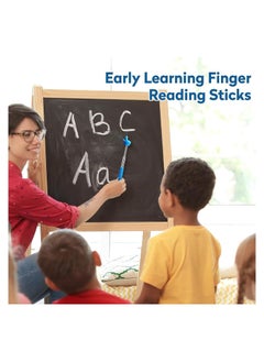 Generic 3Pcs Telescopic Teachers Pointer Extendable Hand Finger Pointer Stick Teaching Baton for School Mini Collapsible Stainless Steel Finger Reading Stick for Kids Students  - Image 5