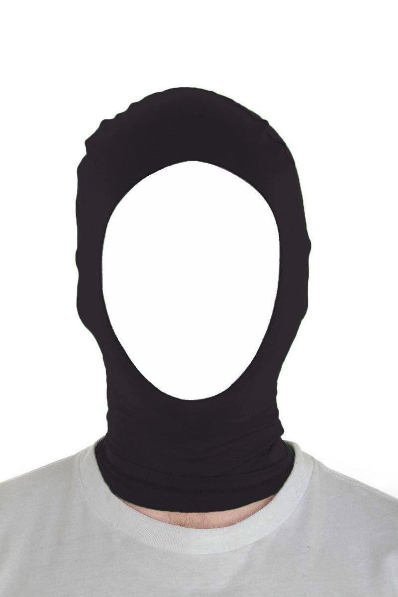 Sheface Men's and Women's Spandex Halloween Cosplay Mask Party Open Face Hood Costume Mask (Black)