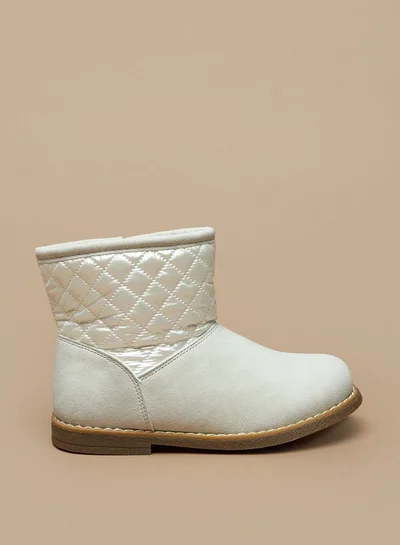 Flora Bella By Shoexpress Girls Quilted High Cut Boots with Zip Closure
