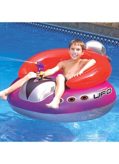 Swimline Original Inflatable Ufo Spaceship Pool Float Ride On With Fun Constant Flow Laser Ray Gun Water Squirter For Kids Cool Retro Style For Beach Ocean Pool Lake Extra Thick Large Floatie  - Image 3