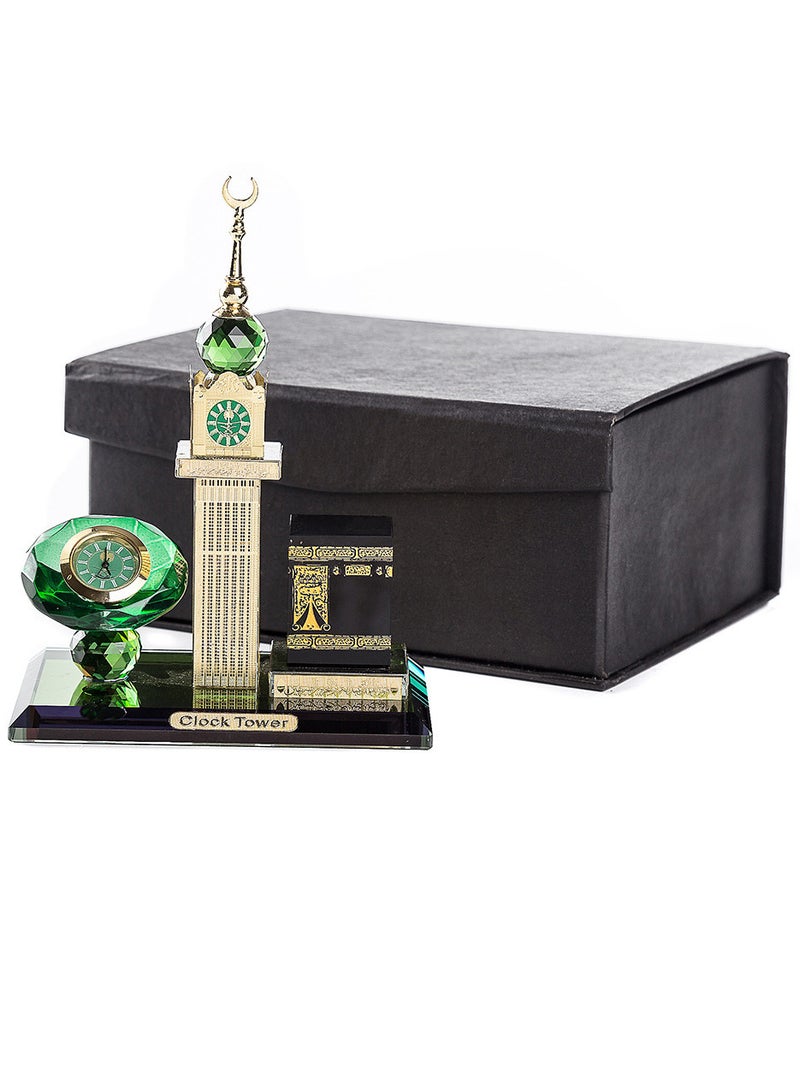 Muslim Kaaba Clock Tower Model Muslim Crafts Building Model Islamic Architecture Handicrafts Souvenirs for Home Desktop Car Decor and Office Table Collectible Figurines - Image 3
