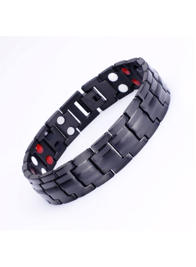 Fashionable Titanium Steel Men's Magnetic Health Band Bracelet 