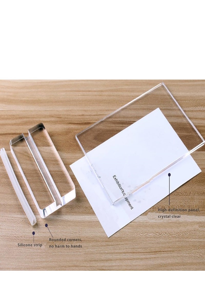Eckek Eckek  2 Pack Acrylic Sign Holder Menu Displays Double Sided Sign Stand A4/A5/A6 Clear  - Image 5