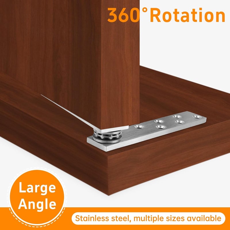 HBL ' Pivot Hinge Heavy Duty Hidden Door Hinge for Wooden Secret Door, Stainless Steel and 300LBS Load Pivot Door Hardware for Bookcase/Bookshelf with 360 Degree Rotation. - Image 2