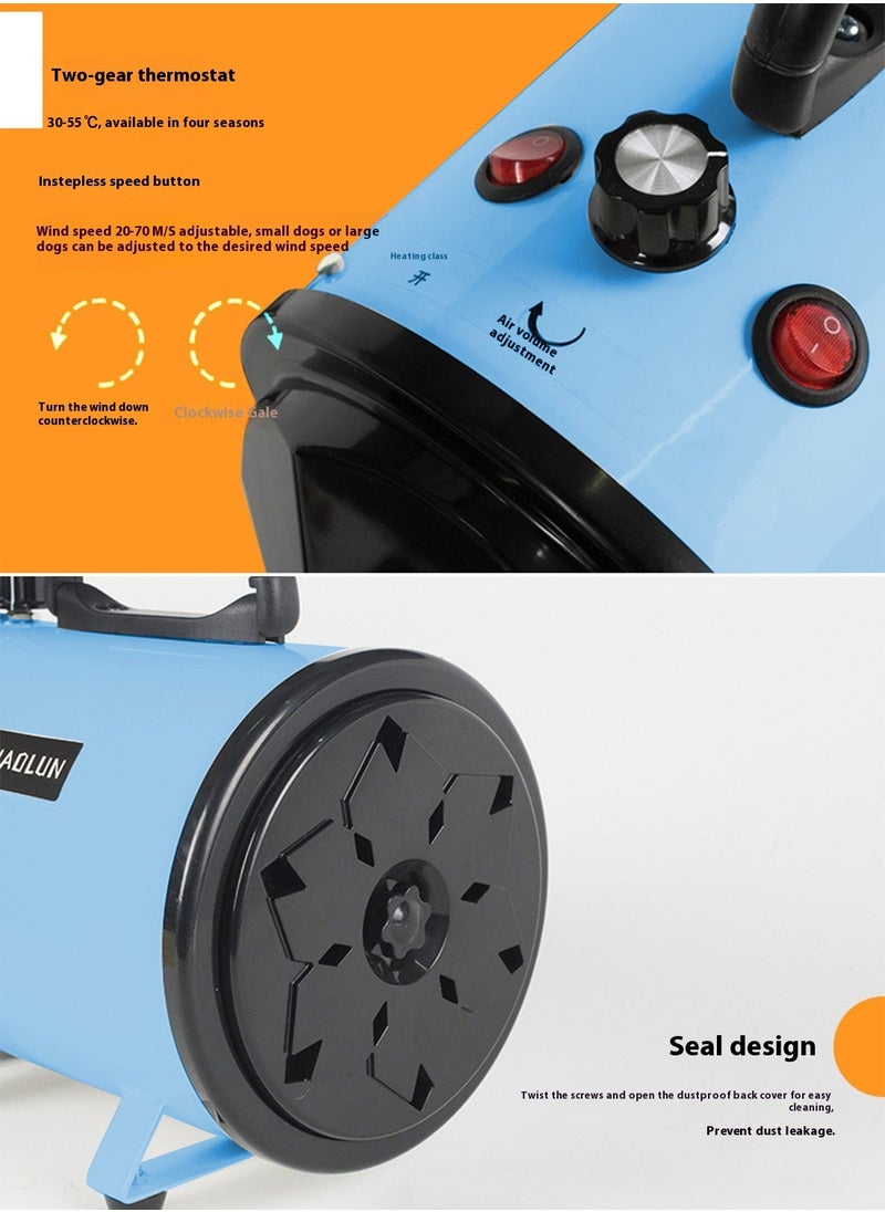 Kidle Pet Hair Dryer Blower Pet Blow Dryer Cat Blow Drying Tool Electric Silent Cat and Dog Blow Dryer Pet Grooming Dryer ﻿  - Image 5