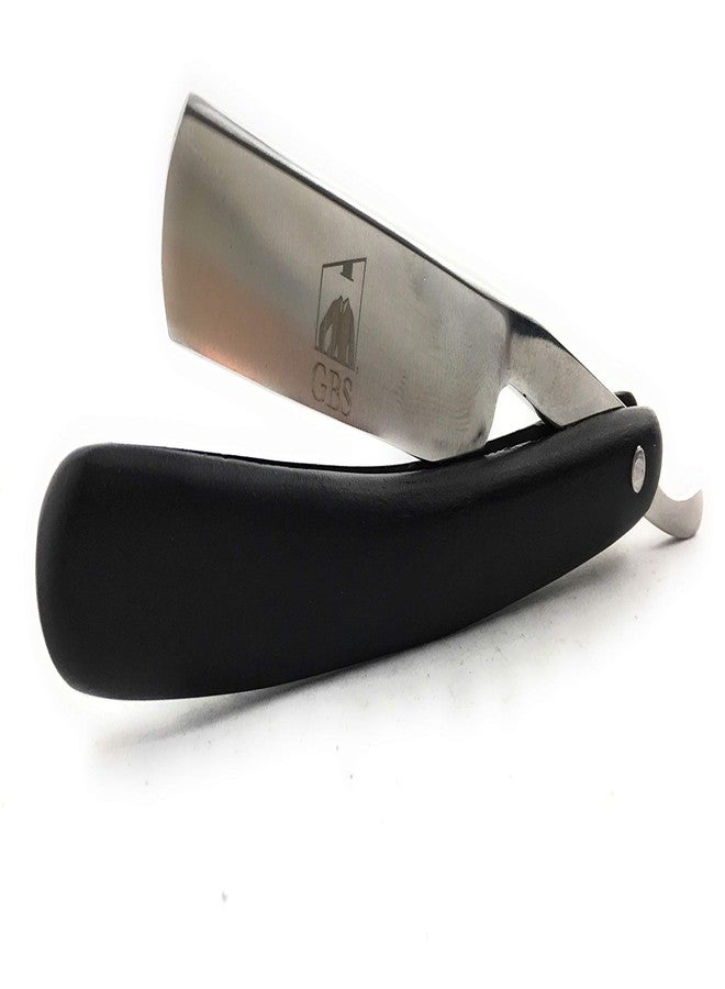 G.B.S Black Wood Finish Scales 5/8in Straight Razor, Shaving Razor with Black Wooden Handle, Includes Sharpening Strop, Paste and Stainless Steel - Image 3