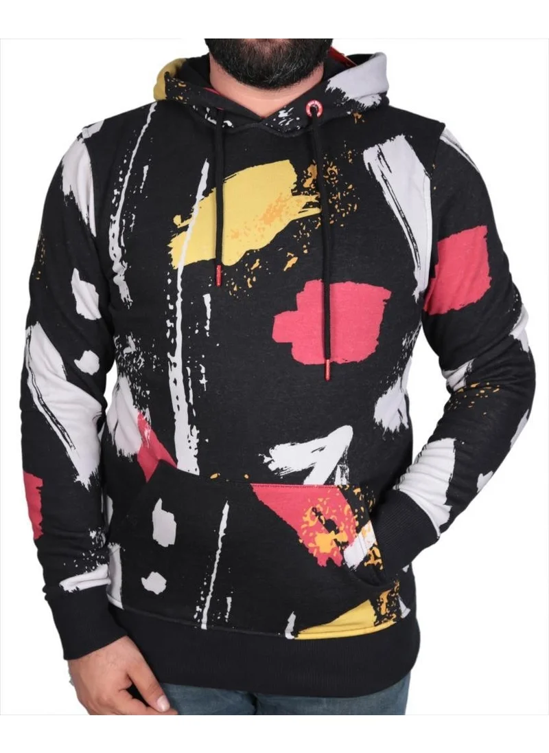 باد بير Painter Hooded Men's Black Sweatshirt