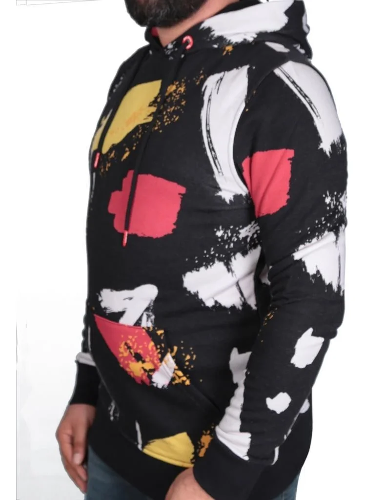 باد بير Painter Hooded Men's Black Sweatshirt