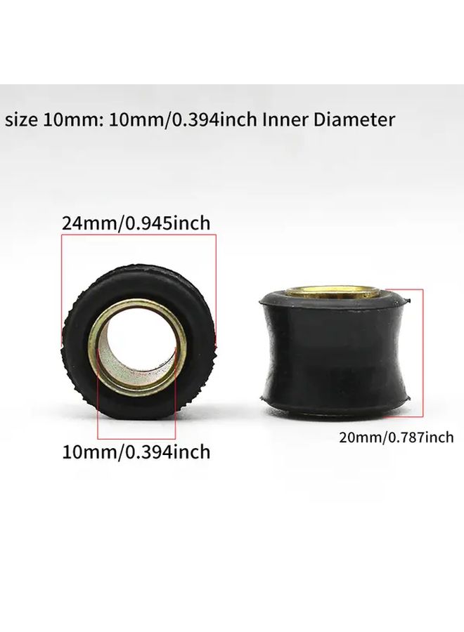 4Pcs Rear Shock Absorber Rubber Bushings 10mm Universal Suspension Buffer Sleeves for Electric Scooters Mopeds - Image 2