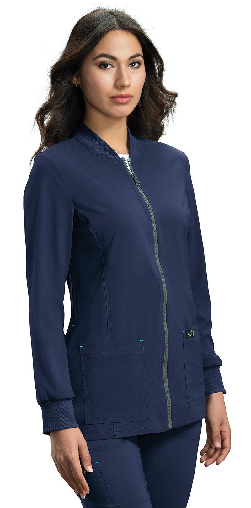 KOI Basics 450 Women's Andrea Scrub Jacket (Navy, Large) - Image 1