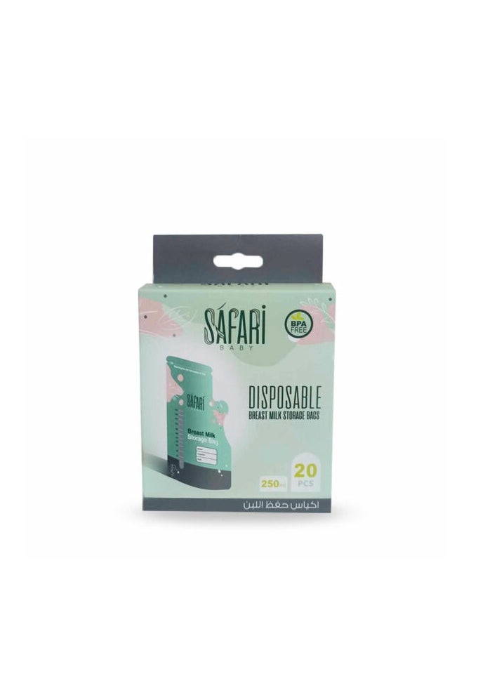Safari 250ml milk bags 