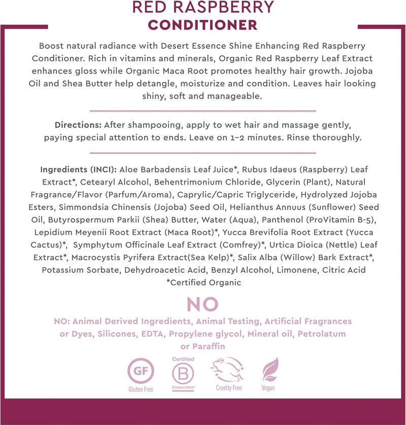 Desert Essence Red Raspberry Conditioner - Shine Enhancing, 8 Fl. Oz. - Image 5