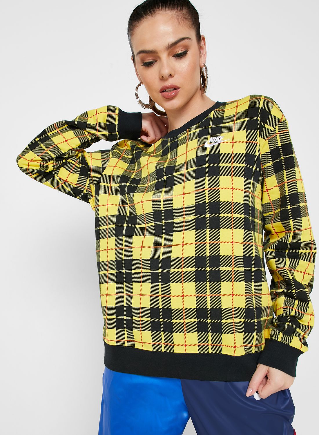 nike tartan sweatshirt
