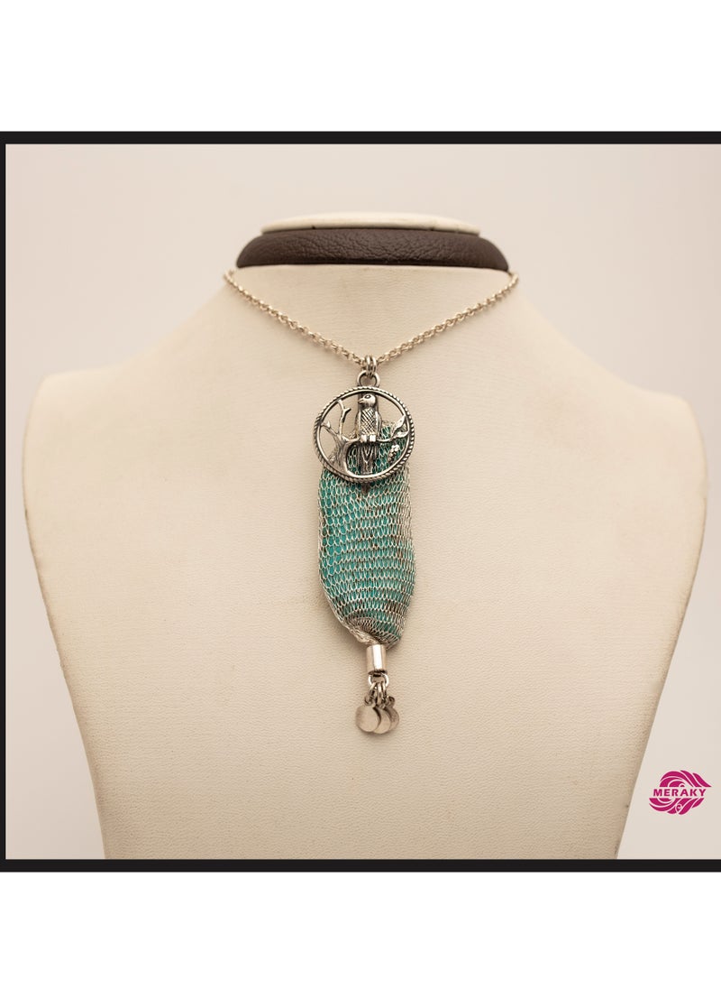 MERAKY 950 . Sterling Silver 950 Stone Coin Chain  - Image 1