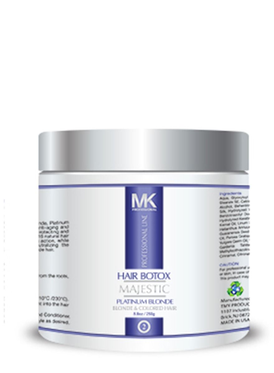 MK Professional - Majestic Hair Botox is the most advanced hair repair,  anti-aging and straightening formula worldwide. The treatment repairs the  damaged or broken hair fibers with a powerful concentrate of active