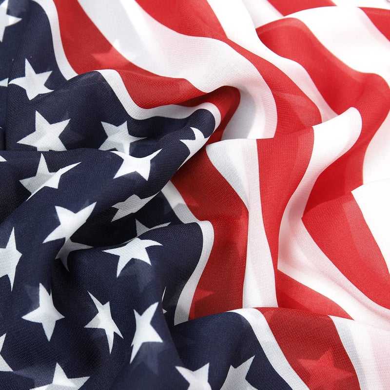 E-Clover Scarfs for Women American Flag Scarf Patriotic Scarves Beach Wraps for Summer Fall USA 4th of July Gifts - Image 5