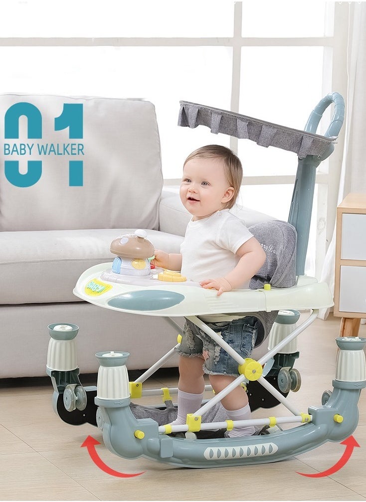 FUN MOMENT - Multifunctional Baby Walker with Padded Soft Seat - Red - Image 1
