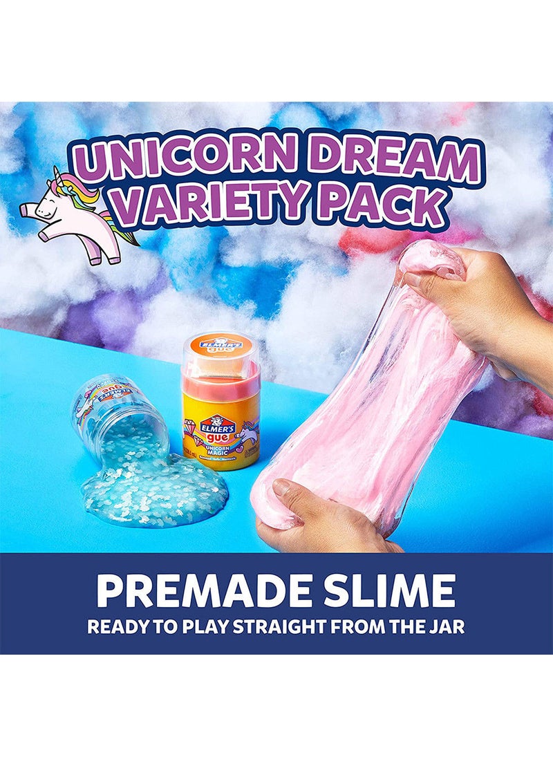 Elmers Elmer’s Gue Premade Slime Unicorn Dream Slime Kit includes Unicorn Fluffy, Butter, and Magic Gues Pack of 3 - Image 4