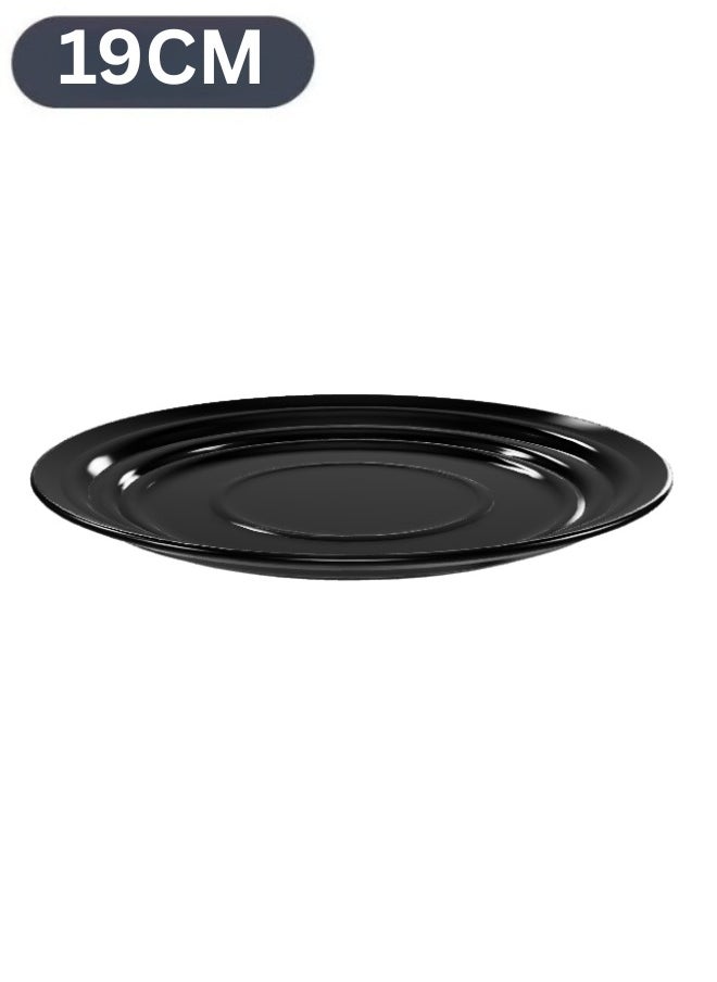 OFTAST Set of 5 Flat Plates For Serving Main Meals Black Size19 cm  - Image 2