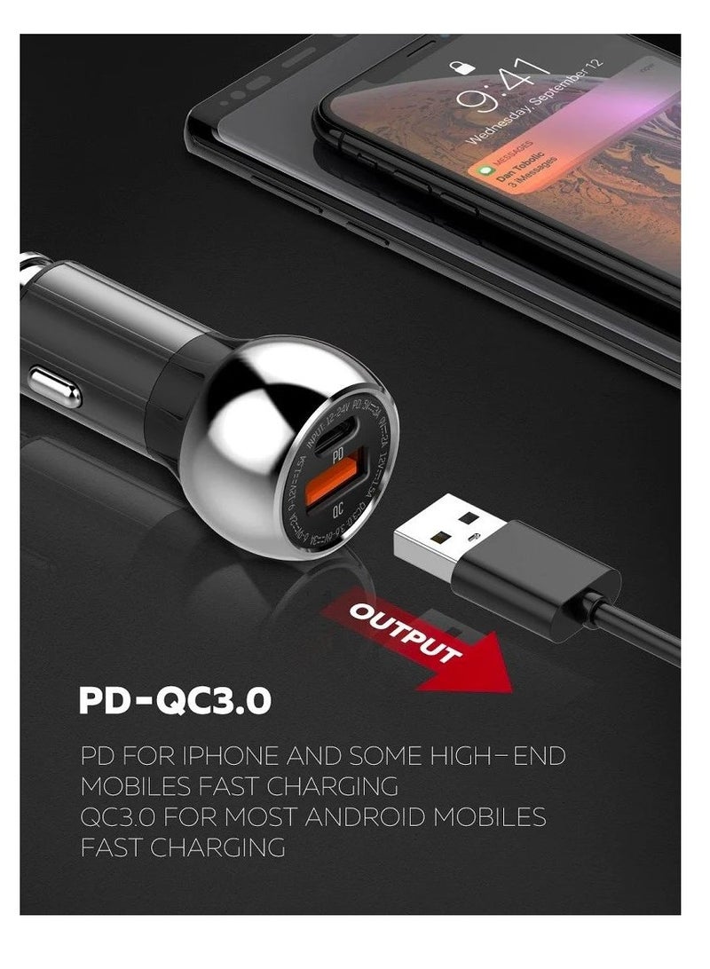 LDNIO Car Charger USB C, 2-Port Type C Car Charger Fast Charging Adapter for iPhone 16 15 Pro Max, Dual Apple iPhone Car Fast Charger for iPhone 16 15 14 13 12 Pro Plus Max,iPad,Samsung  - Image 4