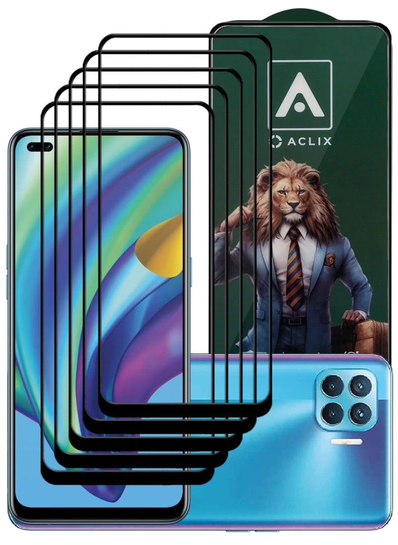 ACLIX 5 Pieces Antistatic ESD Dustproof Premium Quality High Definition Tempered Glass Screen Protector Designed For Oppo A93 - Image 1