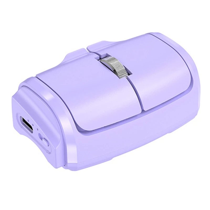 BT Dual-use for finger and desktop Dual-mode Bluetooth 5.0+2.4G with built-in battery Purple - Image 1