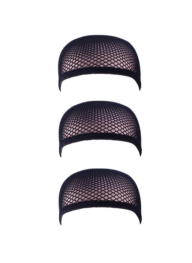 Dreamlover Crochet Wig Caps, Black Mesh Caps for Wigs, 3 Pieces - Image 1