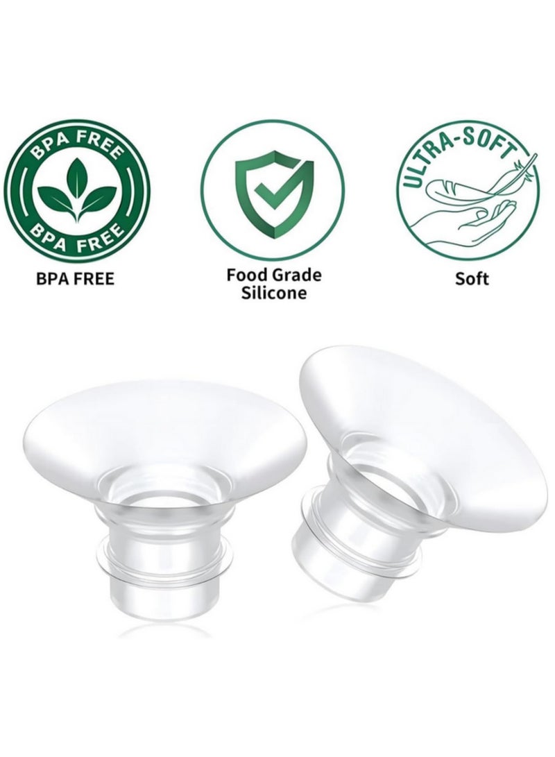 4 Packs Flange Inserts 17mm  19mm Inserts for BellaBaby Wearable Pump Reduce Tunnel to Correct Size Replacement Parts for Momcozy S9/S12/S9 Pro/S12 Pro  BellaBaby Wearable Breast Pump - Image 3