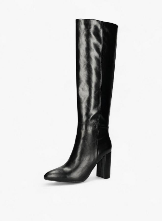 MEXX Solid High Shaft Boots with Block Heel - Image 4