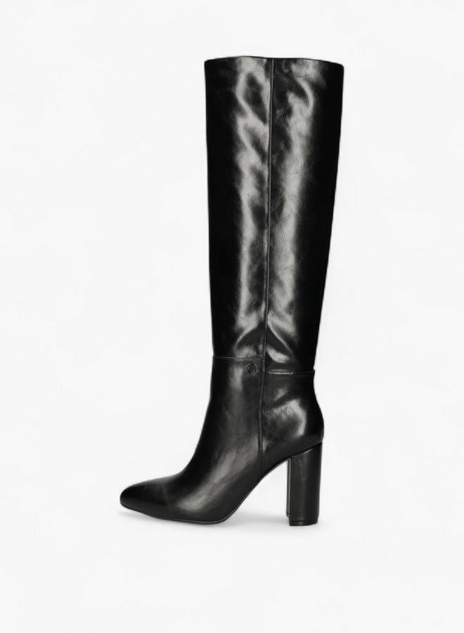 MEXX Solid High Shaft Boots with Block Heel - Image 3