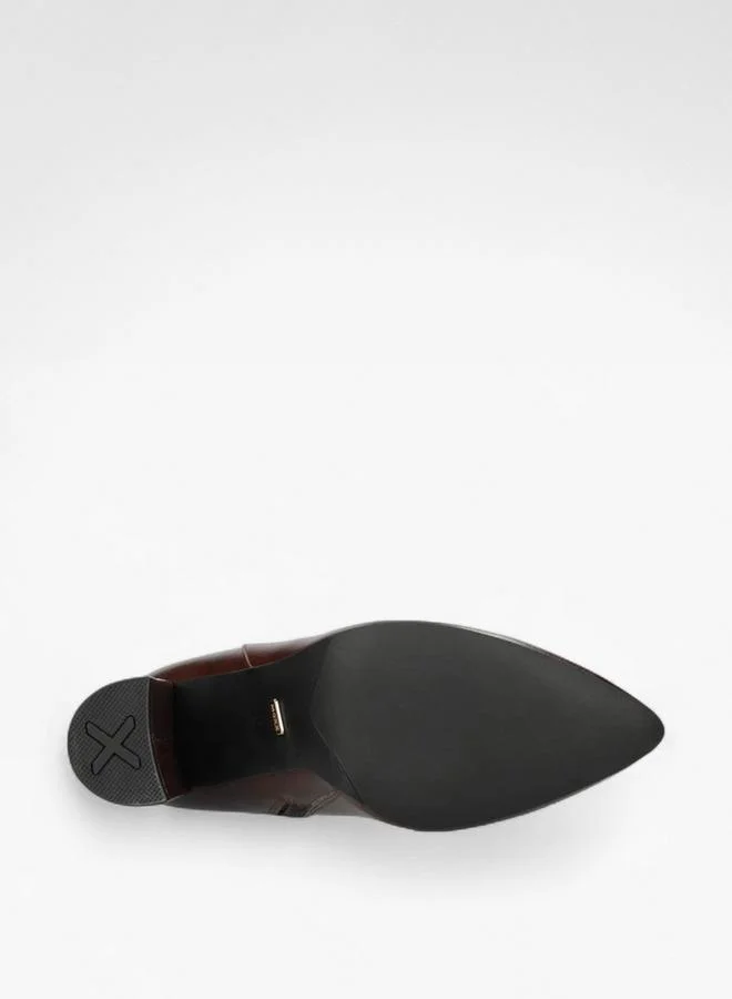 MEXX BLACK Solid High Shaft Boots with Block Heel for Women | Best Price UAE