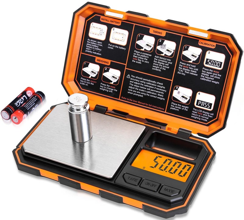 Fuzion Digital Pocket Scale, 500g x 0.01g Gram Scale, Mini Scale 6 Units Jewelry Scale with LCD Display, Tare Function for Food, Jewelry, Coin, Coffee - Image 1
