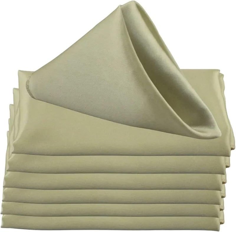 مناديل الشمبانيا الساتان المربعة 30 قطعة 30 سم لتزيين طاولة عشاء حفل الزفاف - Image 1