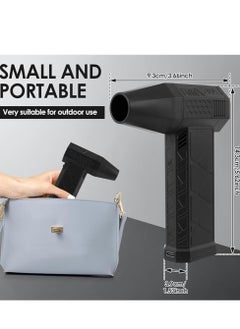 ELTRAZONE Mini Turbo Jet Fan 130000RPM 52m/s – Powerful Wireless 3000mAh Portable Turbo Fan for Cleaning, Camping & Outdoor Use, High-Speed Mini Fan with Violent Airflow for Efficient Drying & Dust Removal – Compact, Rechargeable & Versatile Handheld Blower  - Image 2