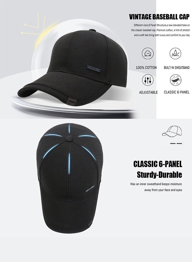 Baseball Cap - Adjustable UV Protection Outdoor Sports Hat Sun Visor Sun Protection Sun Hat Unisex Black  - Image 2