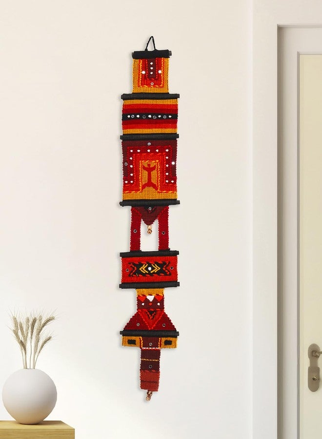 AIVIK:Handloom Cotton Home Decor Tapestry Pillar Wall Hanging, 35" X 6" (Multicolour) - Image 4