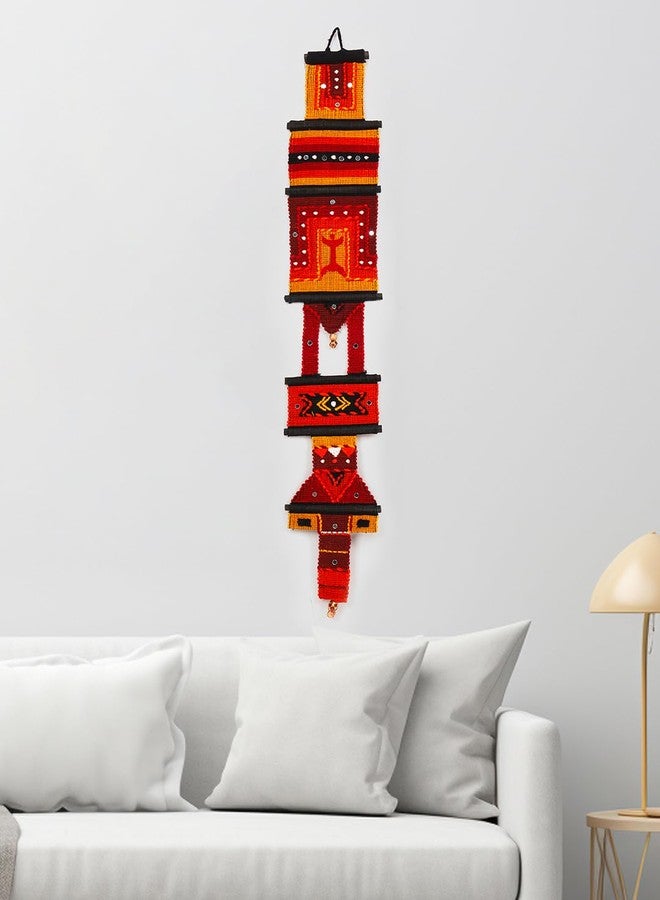 AIVIK:Handloom Cotton Home Decor Tapestry Pillar Wall Hanging, 35" X 6" (Multicolour) - Image 2