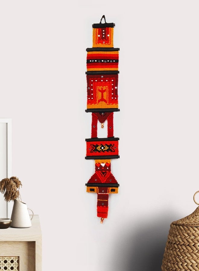 AIVIK:Handloom Cotton Home Decor Tapestry Pillar Wall Hanging, 35" X 6" (Multicolour) - Image 3