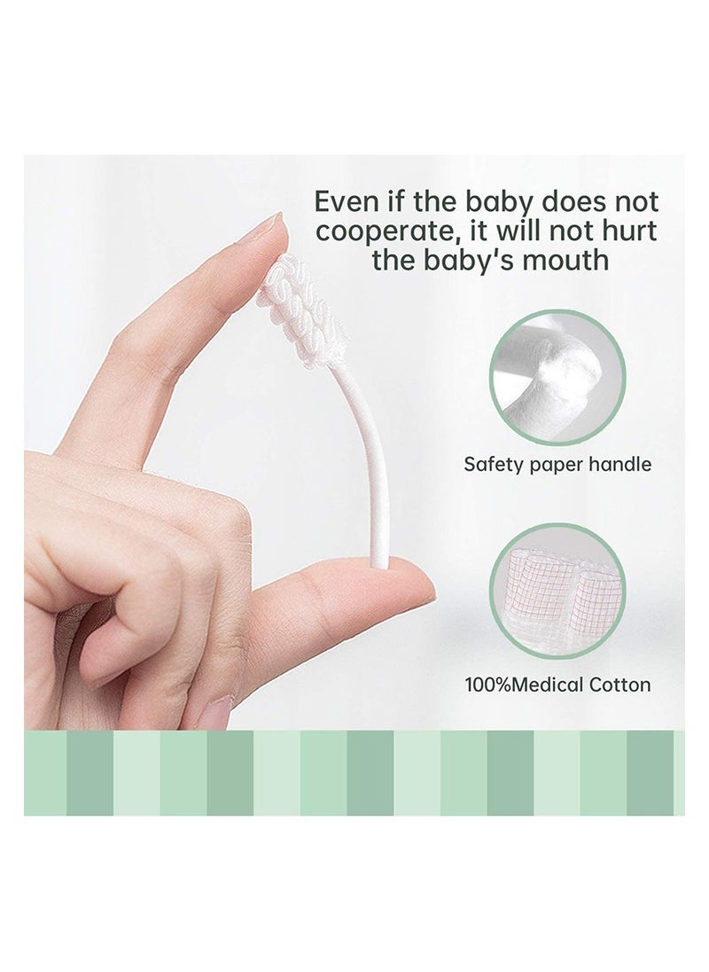 AIYISHI 48PCS Baby Toothbrush Newborn or Baby Tongue Cleaner Disposable Baby Gum Cleaning Gauze Oral Cleaning Care Suitable for 0-36 Months Baby (1Pack)  - Image 4