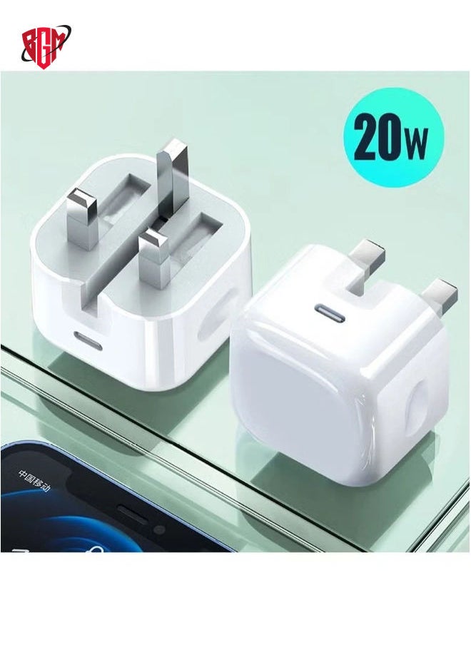 BGM - IPhone Fast Charger [MFi Certified] 20W USB C Power Adapter Fast Charger with 3ft Cable Compatible with IPhone 13/13 Pro/ 12 Pro/12 Mini/ 11/11 Pro/XS/Max/XR/X/8 Plus/SE 2020, IPod, IPad Mini Pro - Image 1