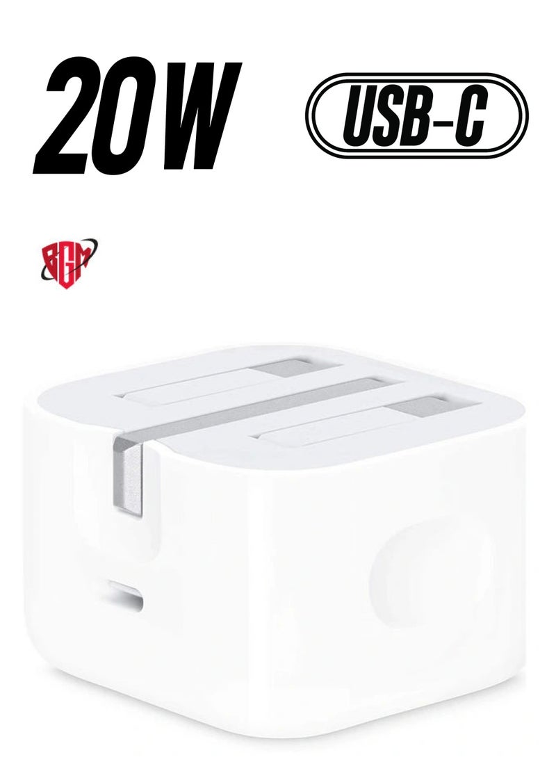 BGM - IPhone Fast Charger [MFi Certified] 20W USB C Power Adapter Fast Charger with 3ft Cable Compatible with IPhone 13/13 Pro/ 12 Pro/12 Mini/ 11/11 Pro/XS/Max/XR/X/8 Plus/SE 2020, IPod, IPad Mini Pro - Image 1