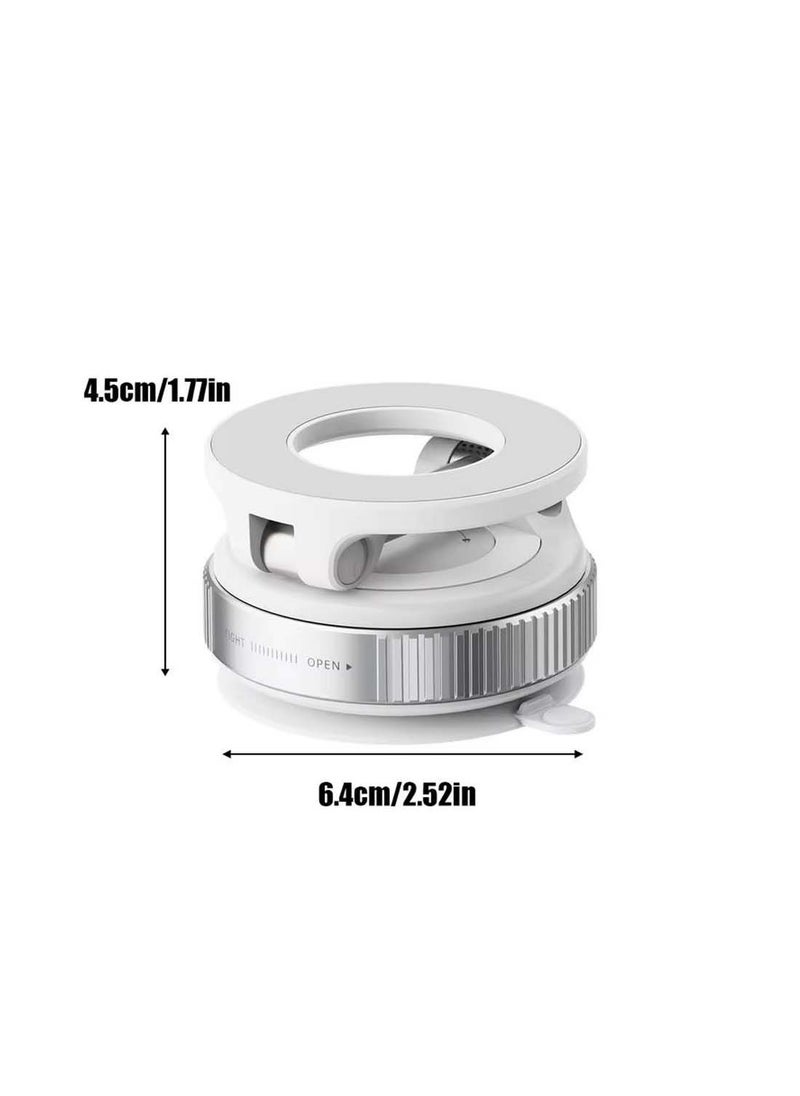 ELTRAZONE Vacuum Suction Magnetic Bracket K007S Phone Mount – 360° Rotation, Portable Magnetic Car Holder, Strong Suction Cup, Universal Fit, White  - Image 4