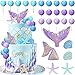 Lukinuo Mermaid Cake Topper 26Pcs Under The Sea Cake Decors Seashell Cake topper Mermaid Tail Cake Decoration Mermaids Birthday Cake Toppers for Baby Shower Birthday Party Supplies - Image 3