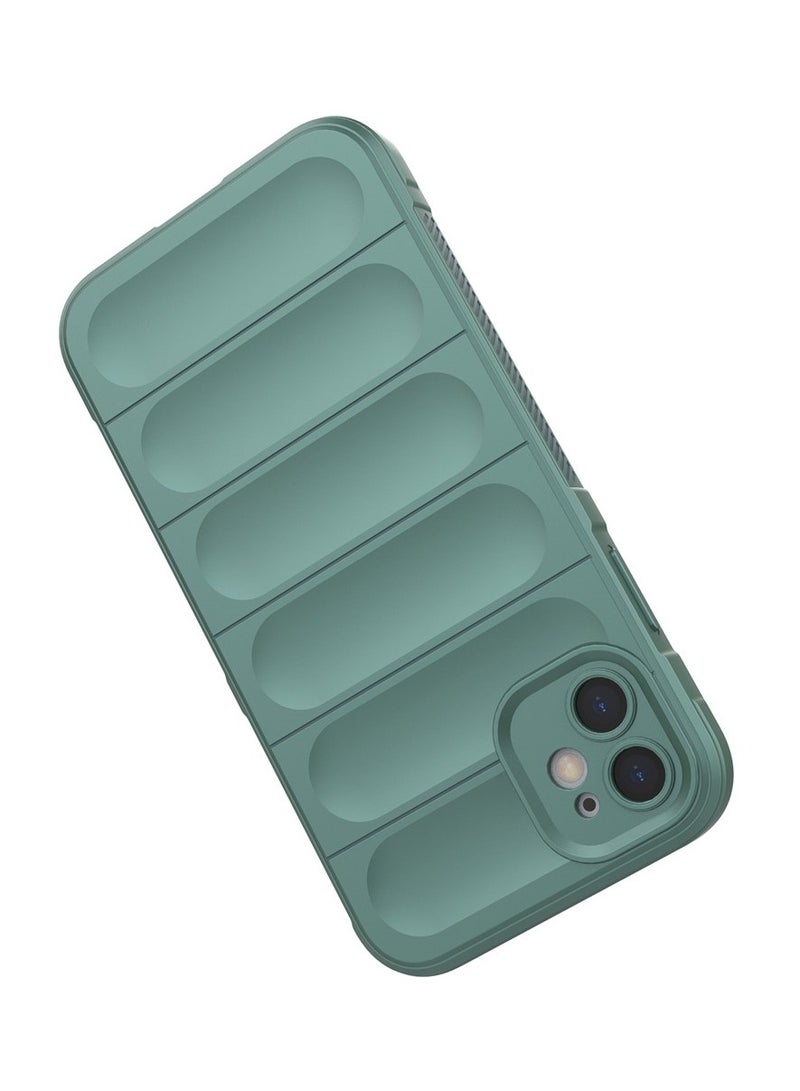 Color Fans Silicone Case for iPhone 11 Anti-Scratch Microfiber Lining Shockproof Case with Camera Protection Green - Image 4